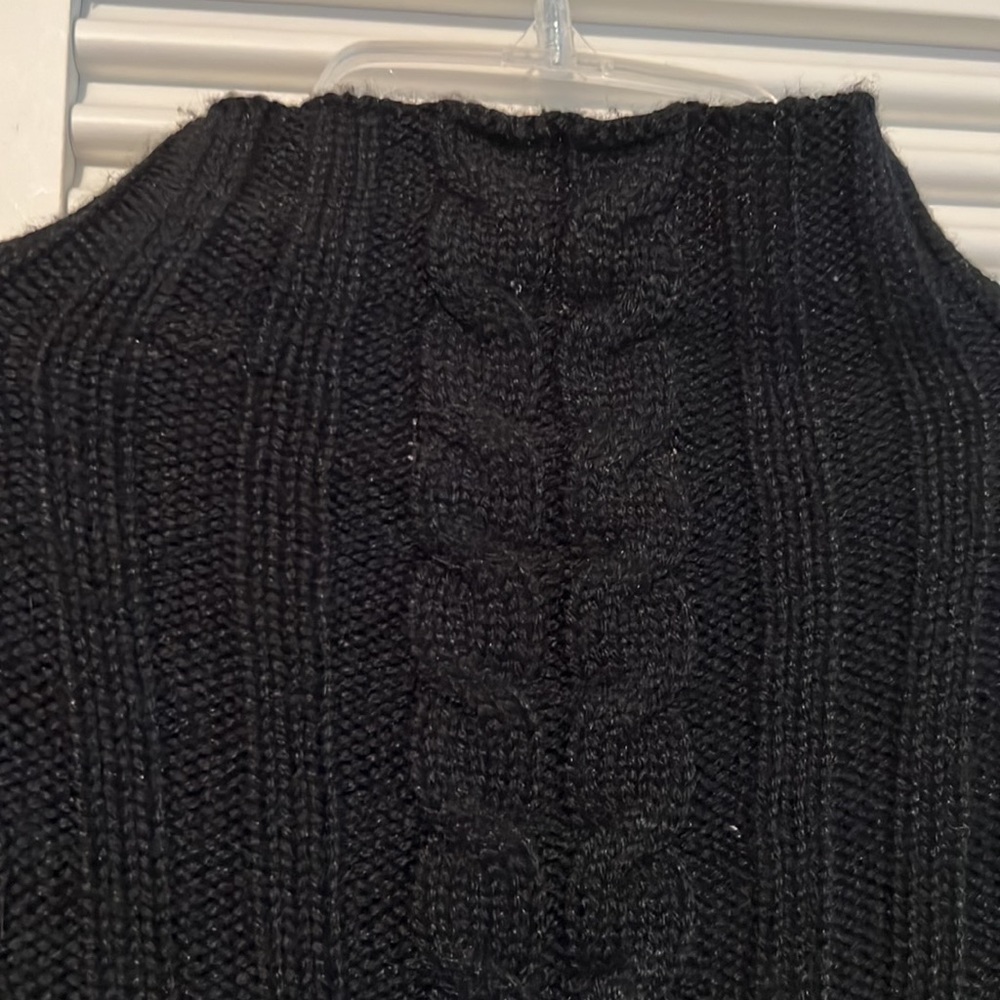 KATE HILL Petite Mock Neck Cable Sweater - Picture 4 of 7